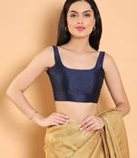 Salwar Studio Self Design Mulberry silk Readymade Blouse - Pack of 1 | Women's Fashion