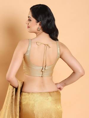 Salwar Studio Self Design Tissue Readymade Blouse - Pack of 1 | Women's Fashion 4