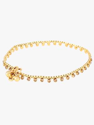 24ct gold-plated copper stylish handcrafted anklets payal for women and girls 3