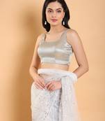 Salwar Studio Self Design Tissue Readymade Blouse - Pack of 1 | Women's Fashion