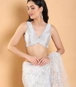 Salwar Studio Solid Dupion Silk Readymade Blouse - Pack of 1 | Women's Fashion