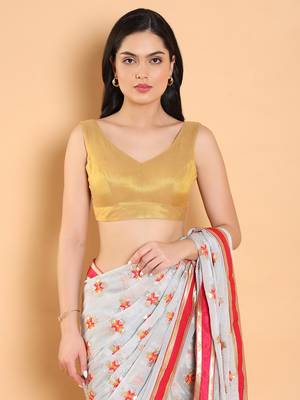 Salwar Studio Self Design Tissue Readymade Blouse - Pack of 1 | Women's Fashion 1