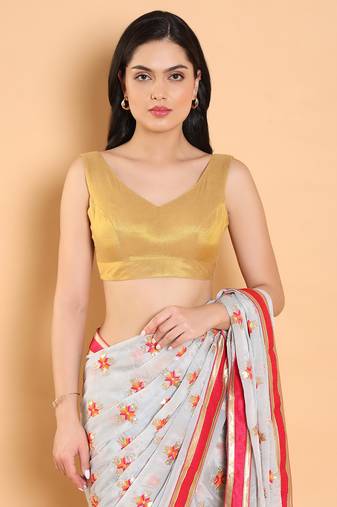 Salwar Studio Self Design Tissue Readymade Blouse - Pack of 1 | Women's Fashion