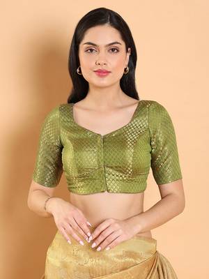 Salwar Studio Self Design Brocade Readymade Blouse - Pack of 1 | Women's Fashion 1