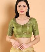 Salwar Studio Self Design Brocade Readymade Blouse - Pack of 1 | Women's Fashion