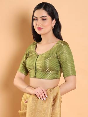Salwar Studio Self Design Brocade Readymade Blouse - Pack of 1 | Women's Fashion 3