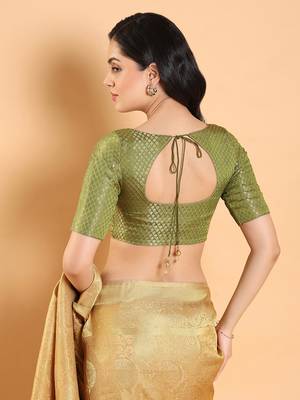 Salwar Studio Self Design Brocade Readymade Blouse - Pack of 1 | Women's Fashion 4
