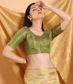 Salwar Studio Self Design Brocade Readymade Blouse - Pack of 1 | Women's Fashion