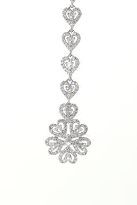 Rhodium-plated cz stone-studded handcrafted maang tika 5