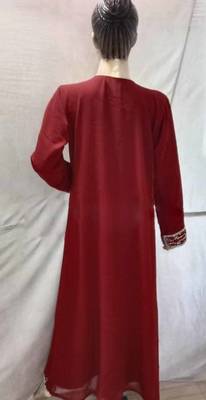 Maroon Zari & Stone Work Stitched Georgette Kaftan Party Dress 3