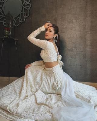 Gorgeous White Wedding Party Wear Designer Lucknowi Work Lehenga Choli  For Women 3