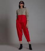 Beige & red rekin co ord set