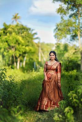 Mustard Color Narayan Pet with Zari Weaving Work Lehenga choli 2