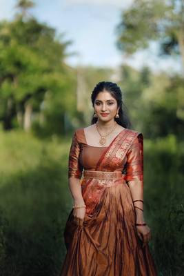 Mustard Color Narayan Pet with Zari Weaving Work Lehenga choli 4