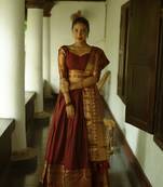 Maroon Color Narayan Pet with Zari Weaving Work Lehenga choli