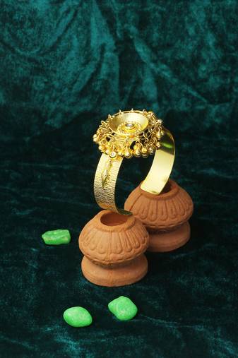 Women 24ct gold-plated cuff bracelet