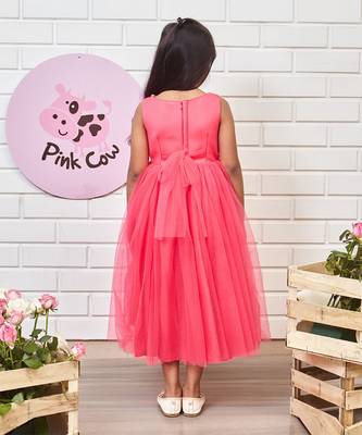 Gold and pink feathered short long ball gown 4