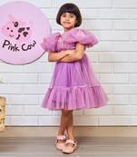Lavender pretty party wear dress