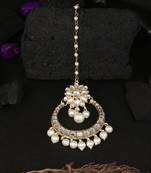 24ct gold plated handcrafted stone-studded maang tika