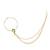24ct gold-plated marathi stone studded with chain nose ring