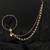 24ct gold-plated marathi stone studded with chain nose ring