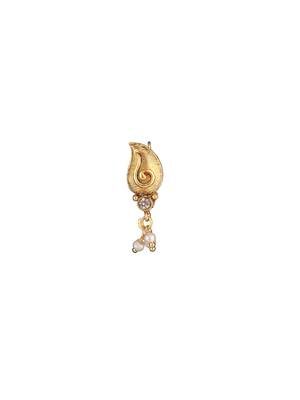 Set of 6 gold-plated stone studded clip-on nosepins 2