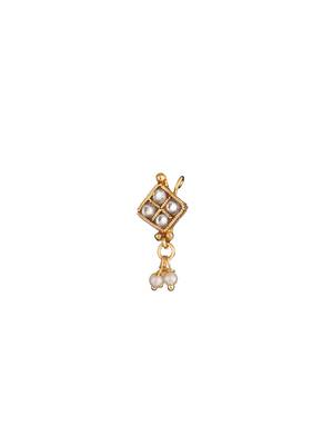 Set of 6 gold-plated stone studded clip-on nosepins 3