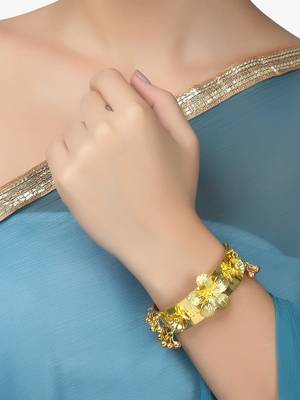 Women 24ct gold-plated cuff bracelet 2