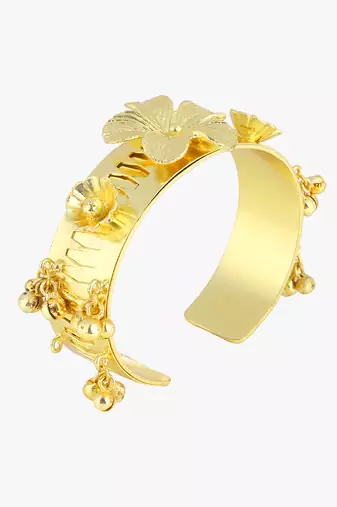 Women 24ct gold-plated cuff bracelet