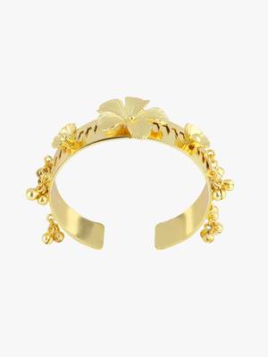 Women 24ct gold-plated cuff bracelet 4