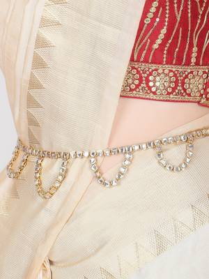Gold-plated stone-studded handcrafted kamarbandh 3