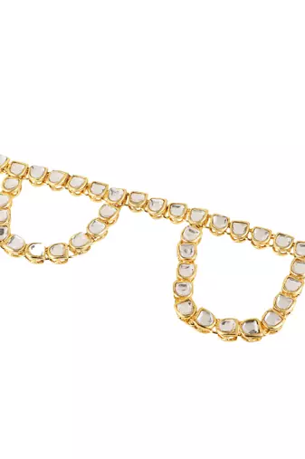 Gold-plated stone-studded handcrafted kamarbandh