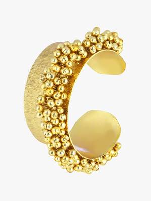 Women 24ct gold-plated cuff bracelet 4