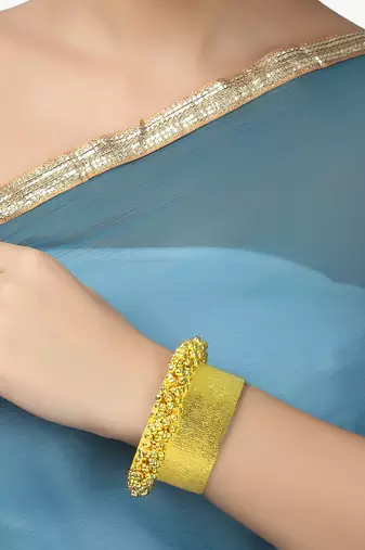 Women 24ct gold-plated cuff bracelet