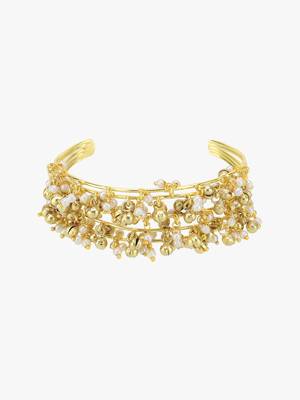 Women 24ct gold-plated cuff bracelet 2