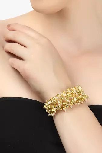 Women 24ct gold-plated cuff bracelet