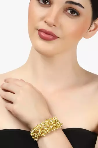 Women 24ct gold-plated cuff bracelet