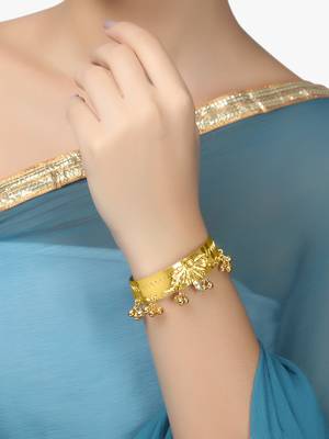 Women 24ct gold-plated cuff bracelet 5