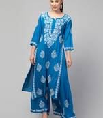 Two Pcs Suit With Hand Chikankari Work In Premium Rayon Fabric