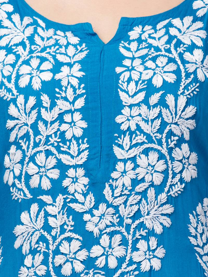 Two Pcs Suit With Hand Chikankari Work In Premium Rayon Fabric