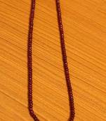Maroon Ruby Colour Single Line Semi Precious Necklace