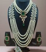 Green pearl necklaces