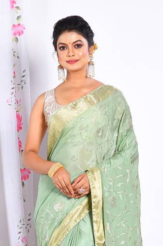 HEAVY EMBODIERY SAREE