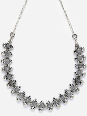 Sashaoxidised german silver choker necklace for women 4