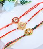 Divine kundan meena rakhi set of 3