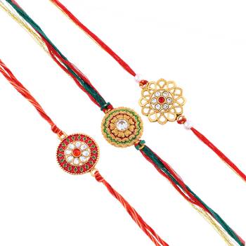 Divine kundan meena rakhi set of 3 2