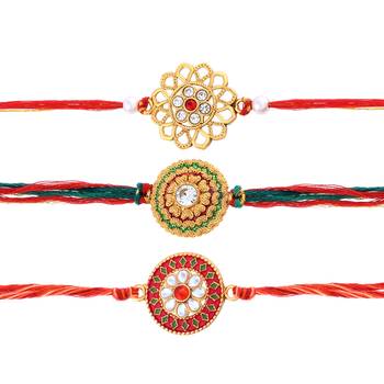 Divine kundan meena rakhi set of 3 3
