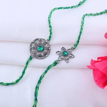 Divine oxidised rakhi set of 2 1
