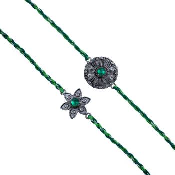 Divine oxidised rakhi set of 2 2