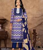 Blue Colour Fancy Festive Salwaar Kameez For Girlish Trendy Looks